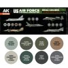AK Interactive RCS120 US Air Force and ANG Aircraft Colors 1960s-1980s 8x17ml